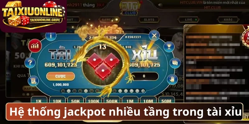 Hệ thống jackpot nhiều tầng trong tài xỉu