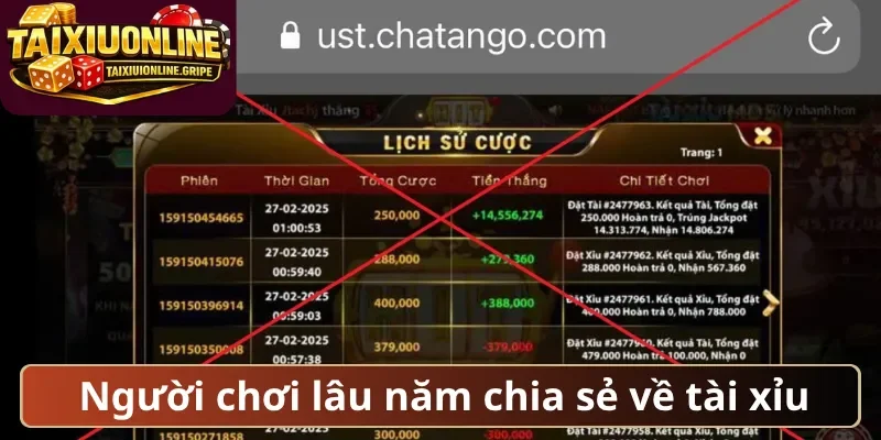 Người chơi lâu năm chia sẻ về tài xỉu