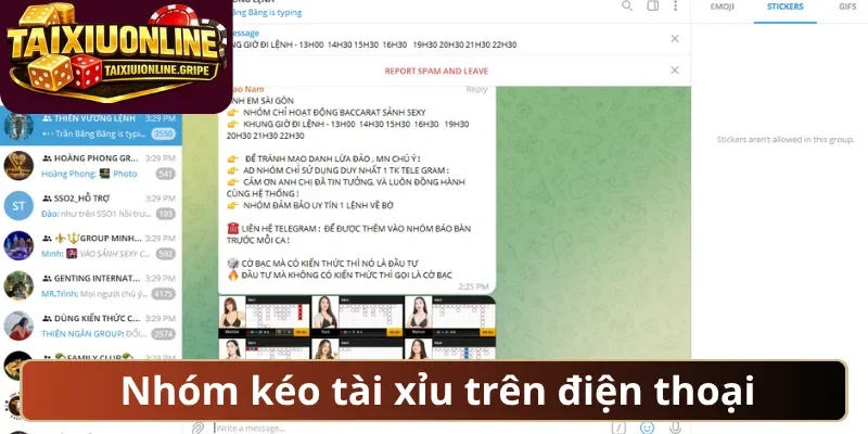 Nhóm kéo tài xỉu trên điện thoại Nhóm kéo tài xỉu trên điện thoại